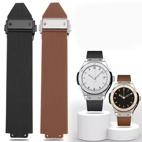 Watch Band for HUBLOT BIG BANG Silicone Waterproof Women Watch Strap Chain Watch Accessories Rubber 