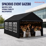 Outdoor Gazebo Tent Tent Heavy Duty Gazebo Khemah Tent with Roof Thicken Steel Night Market Tent Fol