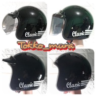 Classic bogo helmet black gloss classic bogo/ classic bogo/ 3 line bogo/ retro helmet/ half helmet