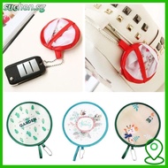 SUCHENSG Pocket Fan, Gift Mini Cartoon Small Fan, PET Foldable Pocket Cloth Fan