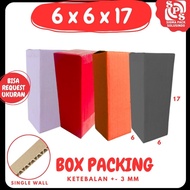 Box 6x6x17 cardboard/ 6x6x17 colored cardboard Packaging Box Bottle cardboard 6x6x17