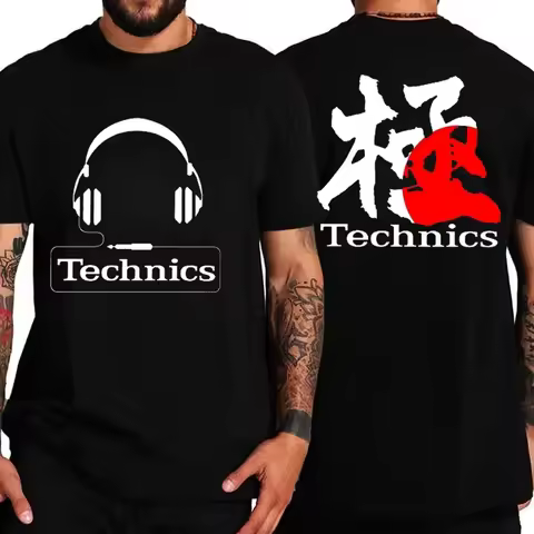 Real Djs Matter Technics Print Tees Male Short Sleeve Harajuku Street Summer T Shirts Technics Headp