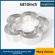 Plum Blossom Shape Mousse Ring Stainless Steel Ring Plum Blossom Shape Cutter Tiramisu Cake Mold Bak