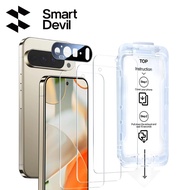 SMARTDEVIL 3PCS Screen Protector for Google Pixel 9Pro XL with Camera Lens Protector Finger Print Du