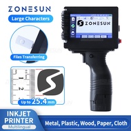 ZONESUN ZS-HIP254 Inkjet Printer Handheld Portable Date Coding Machine QR Code Barcode Batch Printer
