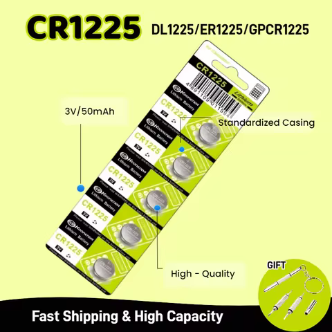 5-100PCS CR1225 Button Battery BR1225 LM1225 DL1225 CR 1225 ER1225GP 3V Lithium Battery For Watch Ca