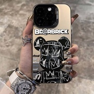 For iPhone 11/12/13/14/15 Pro max Case Cute BearBrick Hard Matte Case For iPhone 11,12,13,14,15,11PM,12PM,13PM,14PM,15PM