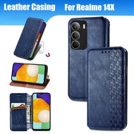 Realme 14X Leather Casing For Realme 14X 14 X 14T Realme14X Realme14T Realme14proplus Spliced Design
