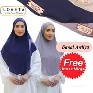 [NEW COLLECTION ] Bawal Awliya Labuh Tudung Instant Loveta by Siti Sarah Raisuddin