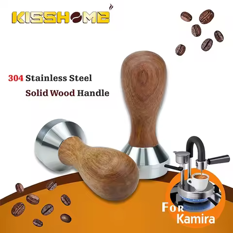 Mini Dalbergia Odorifera Wooden Tamper For Kamira Espresso Maker Powder Hammer 32.8mm Stainless Stee