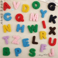 2.5cm wool chenil towel letter patch, iron patch, iron patch