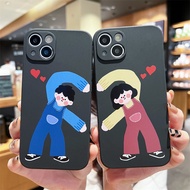For infinix Hot 11 10 9 Play 50 60i 60 30 30i Smart 10 9 Simple Phone Case Cartoon Couples C547
