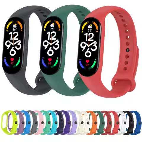 Silicone Strap for Xiaomi Mi Band 7 6 5 4 Smartwatch Comfortable Breathable Band for Xiaomi Mi Band