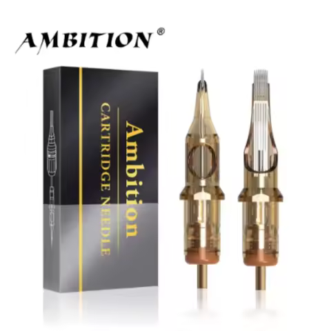 Ambition Premium 20PCS 0.3/0.35mm RL/RM Tattoo Cartridge Mix Disposable Tattoo Needle Round Liner 1r
