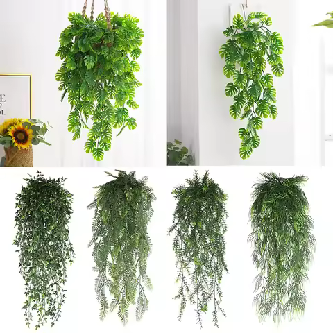 Persian Grass Fern Leaves Vines Morning Glory Long Vines Uv Resistant Realistic Garden Decor Artific
