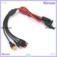 WARREEN  Panel Extension Cable, 1m Length MC4 to DC5521 7909 XT60 Female Connector  Wire, Connector 