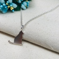 純銀貓咪項鍊 等摸摸的貓 可客製姓名 S21