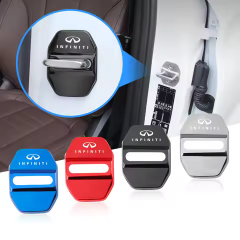 4PCS Car Door Lock Cover Stainless Steel Protection Accessories For Infiniti Q50 Q50L Q60 Q70L QX30 