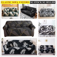 (Ready stock) * Sofa Cover 1 2 3 4 seater L Shape Sofa Cover Protector free 1 cushion Cover free installation bars