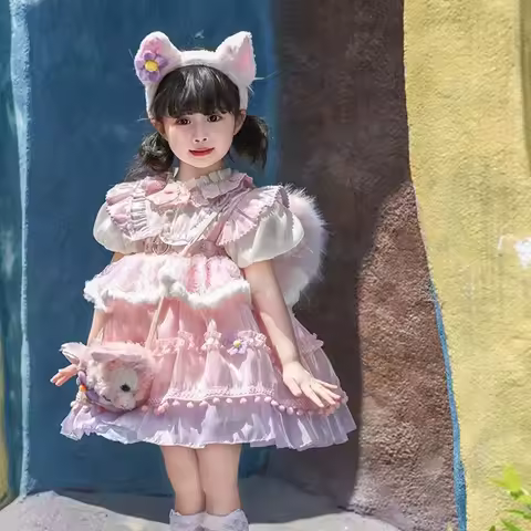 Halloween Disney Cosplay Princess Dress Linabell Lolita Christmas Children'S Costume Dresses Puffy S