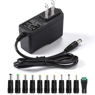 9V 2A AC Adapter Power Supply Charger [9 Volts 2 Amps Regulated Switching Power] with 11 Interchange