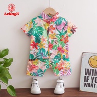 Baju Hawaii budak umur 0-5 years Budak Pantai Hawaii Kids (Shirt+Pants set) boy/girl cotton, kids cl