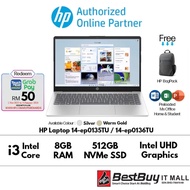 HP Laptop 14-ep0135TU (Gold) / 14-ep0136TU (Silver) 14'' FHD ("Intel Core™ i3-N305, 512GB SSD, 8GB, 