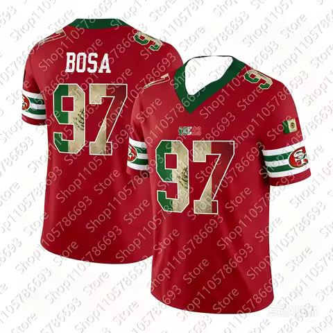2026Men San Francisco 49ers Mexico Flag Football Jersey Bosa 97 Montana 16 Rice 80 Lott 42 Warner 54