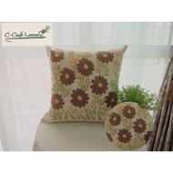 Modern Embroidered Cotton Cushion Sofa Pillow Size 16x16 Inches