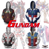 【CustomFashion】 Gundam Zipper Hoodies 3d Printing Oz-13ms Gundam-epyon Wing-zero Rx-0-unicorn Rx-78-