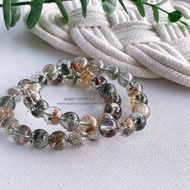 Natural multicolor Phantom Crystal Quartz Bracelet *No Color-added* 10mm 天然彩幽灵无加色手串 SNSY0120