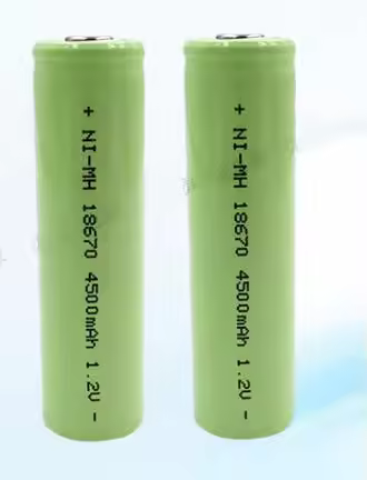 2pcs/lot 1.2V 4/3A 18670 4500mAh ni-mh rechargeable battery