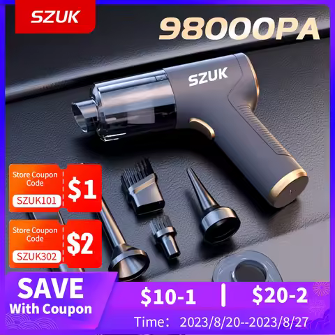 98000PA Car Vacuum Cleaner Mini Cleaning Machine Strong Suction USB Handheld for Car Home Appliance 