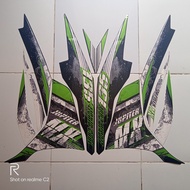 Striping Stickers MOTOR YAMAHA JUPITER MX 2013 Black-Green