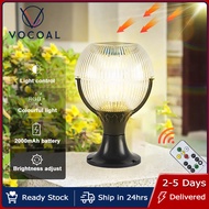 Vocoal LED Solar Wall light Gate Light Outdoor Lighting Portable Garden Light IP65 Waterproof Pillar Light Outdoor Lamp Column Lamp Decorative Landscape Light Ball Shape Spotlight Pillar Light Lampu Solar Luar Rumah Lampu Pagar Tembok 柱头灯