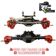 DjRC💢RC Portal CNC Axle 1/10💢SCX10 Aluminum CNC Anodized Full Front Rear Portal Axle