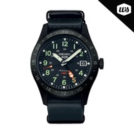 [Watchspree] Seiko 5 Sports Automatic GMT Field Series Black Calfskin Strap Watch SSK025K1