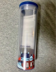 星巴克全新英國帶回英國藍透明冷水瓶環保杯473ml