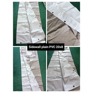 SIDEWALL PVC PLAIN KOSONG 20X8 DINDING KHEMAH KENDURI PENUTUP KELILING KHEMAH KANVAS SILVER WHITE