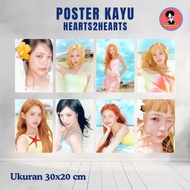 HEARTS2HEARTS WOODEN POSTER H2H - KPOP WALL DECOR