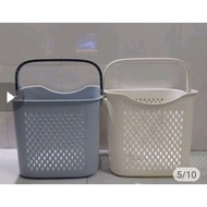 Multi-purpose high and low checkered plastic basket for storing clothes and items