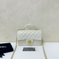 Chanel 21S白金幻彩羊皮手柄款mini cf
