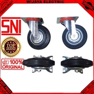 6 inch rubber trolley wheels trolley cart wheels (2 On 2 off)