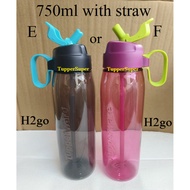*H2go 1pc/2pcs*Tupperware H2Go 750ml Slim Eco Bottle with straw