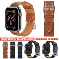 屯京 - [棕色][38/40/41mm]錶帶 iwatch7錶帶 皮革智慧手錶錶帶 適用於蘋果手錶 [平行進口]