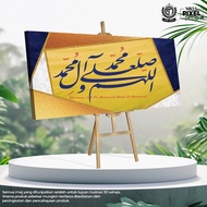 Frame Selawat Nabi Seni Khat Hiasan DInding Besar Kufi Ruang Tamu Islamic Wall Art Decor Canvas