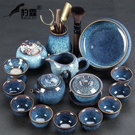 High-end construction tea cup Kung Fu ceramic tea set for home Kung Fu brushed porcelain uniform off
