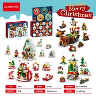 Compatible Lego Pink Christmas Tree Elk Ball Puzzle Building Blocks Christmas Blind Box Gift Toys Wh