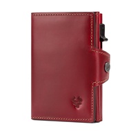 HUMERPAUL Smart Pop Up Card Wallet for Men RFID Genuine Leather Card Case Slim Women Zip Coin Purse