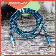 【Choo】1/2/3/4/5 3.5mm Male to Male Cable Nylon Braided Player AUX Cord Speaker Stereo Connection Line Audio Wire Home Theater Accessory